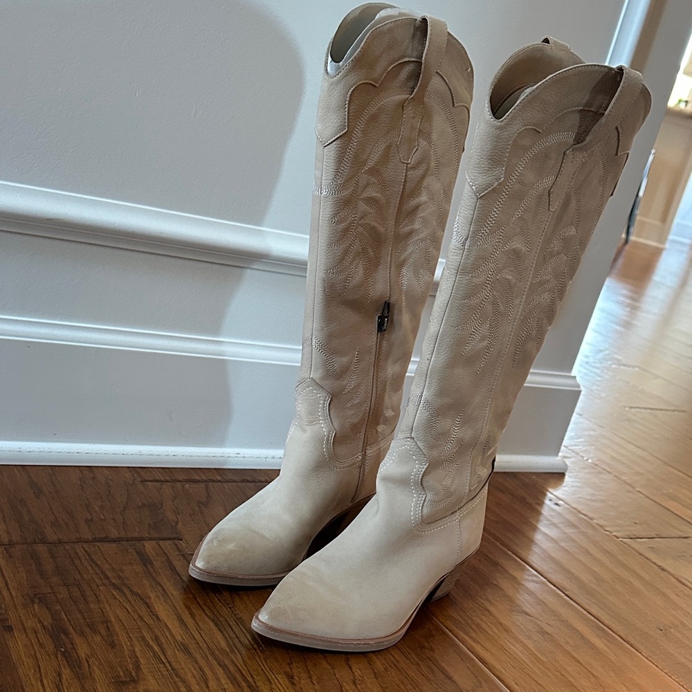 Dolce Vita Tan Heeled Boots - Picture 2 of 6